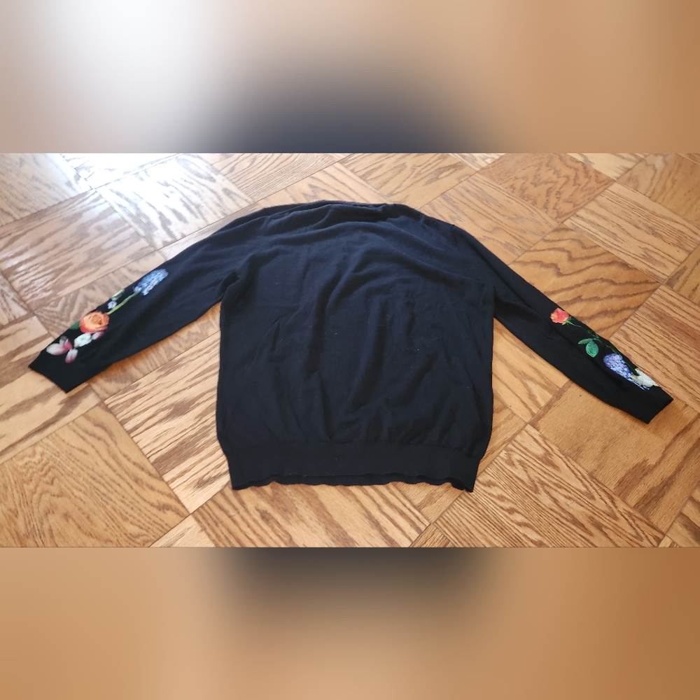 Ted Baker Women Elegant Black Crewneck Sweater